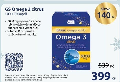 Doplněk stravy Omega 3 GS
