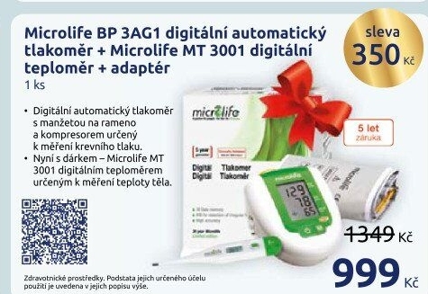 Tlakoměr Microlife BP 3AG1