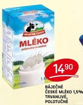 Mléko trvanlivé Báječné české Madeta - 1,5% polotučné
