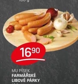 Párky farmářské libové Maso uzeniny Písek