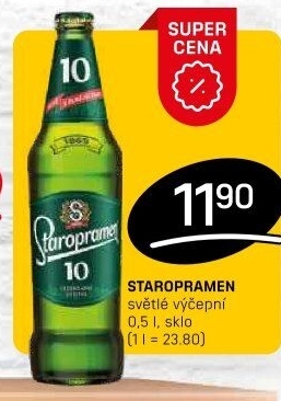 Pivo světlé výčepní 10° Staropramen