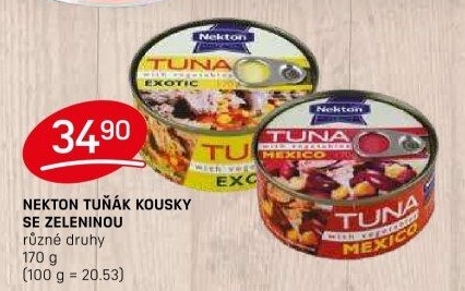 Tuňák kousky se zeleninou Nekton