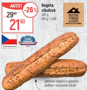 Bageta s cibulkou