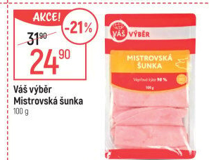 Šunka dušená Mistrovská Váš Výběr