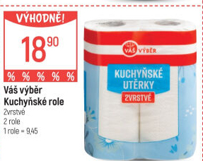 Utěrky kuchyňské 2vrstvé Váš Výběr
