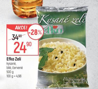 Zelí bílé sterilované Efko