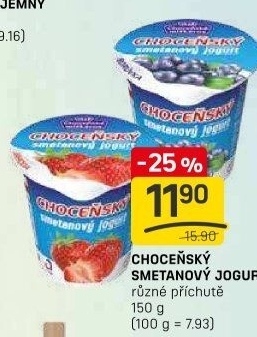 Jogurt smetanový ochucený Choceňský