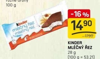Řez mléčný Kinder
