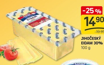 Sýr Eidam Jihočeský 30% Madeta