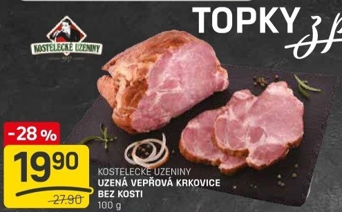 Vepřová krkovice uzená bez kosti Kostelecké uzeniny