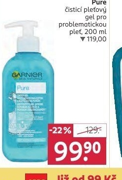 Gel pleťový čisticí Pure Garnier