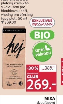 Pleťový krém Organic Hej