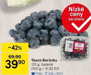 Borůvky Tesco