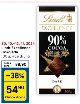 Čokoláda Excellence Lindt