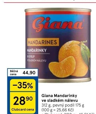 Kompot mandarinky Giana
