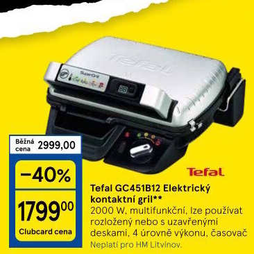 Kontaktní gril Tefal GC451B12