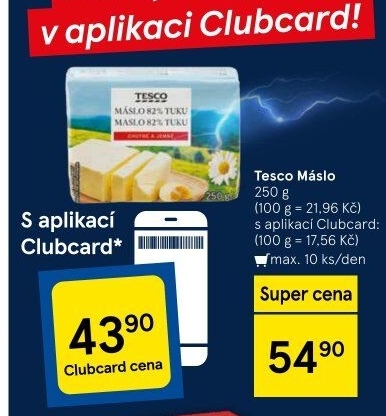Máslo Tesco