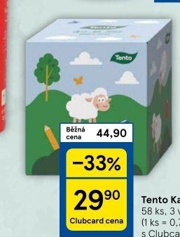 Papírové kapesníčky 3vrstvé Tento - box
