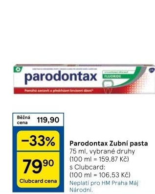 Pasty na zuby Parodontax