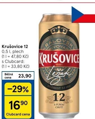 Pivo světlý ležák Královský 12° Krušovice