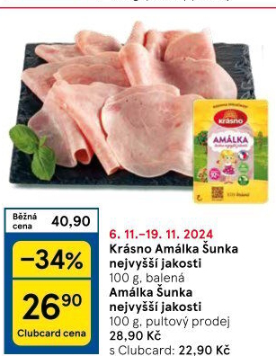 Šunka Amálka nejvyšší jakosti Krásno