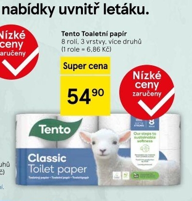 Toaletní papír 3vrstvý Tento