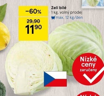 Zelí hlávkové bílé