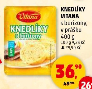 Knedlíky v prášku s burizony Vitana