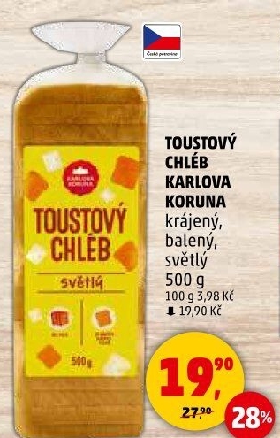 Toustový chléb Karlova Koruna