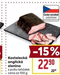 Anglická slanina kostelecká