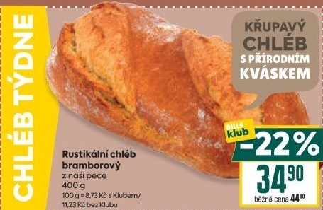 Chléb bramborový rustikální