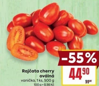 Rajčata cherry oválná