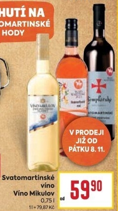Vína Víno Mikulov - svatomartinské