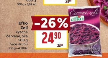 Zelí bílé sterilované Efko