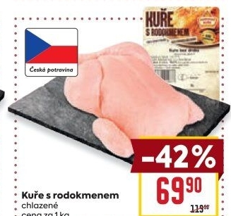Kuře s rodokmenem Vodňanské kuře