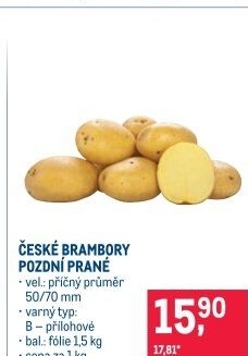 Brambory konzumní pozdní