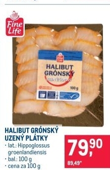 Halibut grónský uzený Fine Life