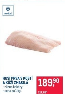 Prsa husí mražená s kostí