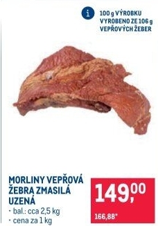 Žebra vepřová uzená Morliny