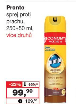 Čistič proti prachu ve spreji Pronto