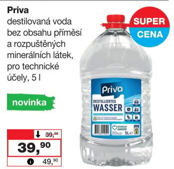 Destilovaná voda Priva