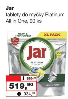Kapsle do myčky Platinum Jar