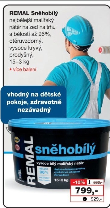Malířský nátěr Sněhobílý Remal
