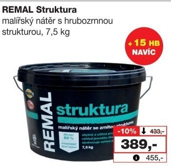 Malířský nátěr Struktura Remal