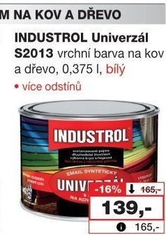 Nátěr na kov a dřevo Univerzál Industrol