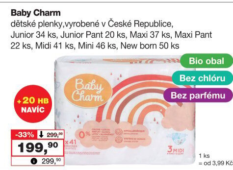 Pleny dětské Baby Charm
