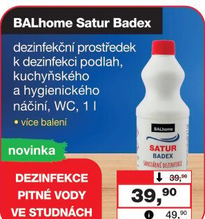 Sanitární kapalina Satur Badex Balhome