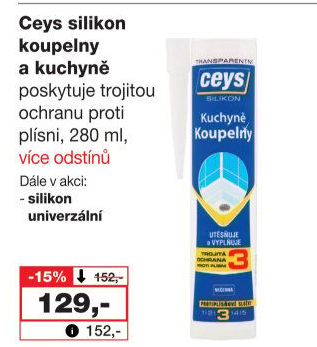 Silikon Koupelny a kuchyně Ceys