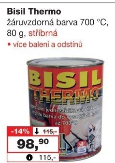 Silikonová vrchní barva Thermo Bisil
