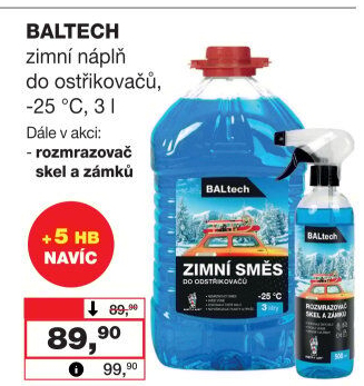 Směs do ostřikovačů zimní Baltech